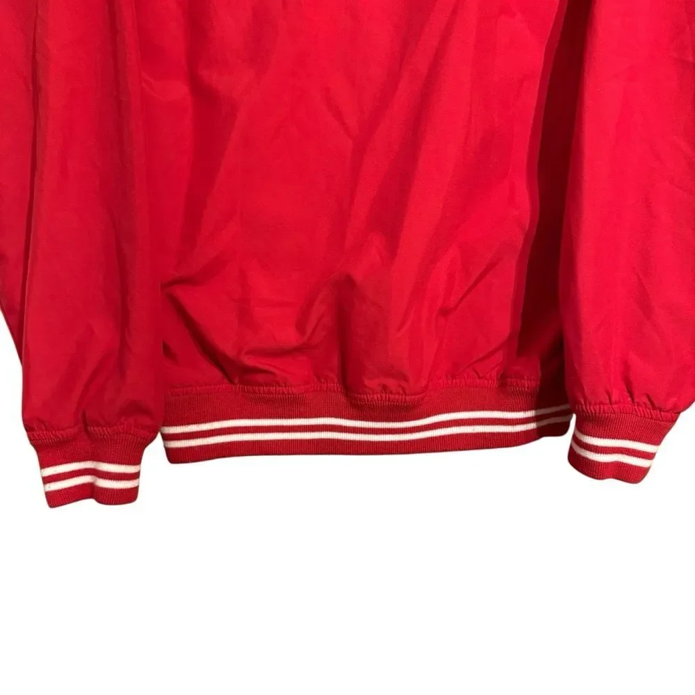 Vintage Holloway YMCA Red Pullover Windbreaker Bomber Unisex Jacket Size Small